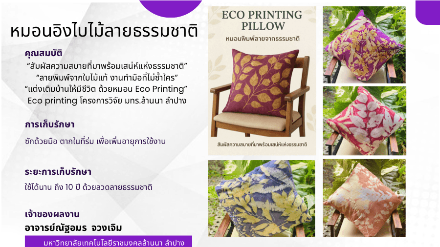 Eco Printing Pillow